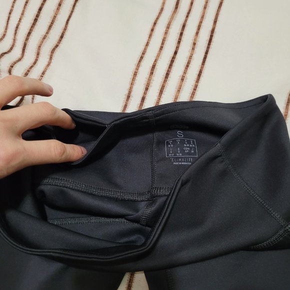 Adidas - Climalite Leggings Dark Grey with Black Stripes - Size S - Picture 5 of 8
